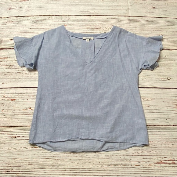 Madewell Sundrift Ruffle Top Sz XS - Picture 5 of 15